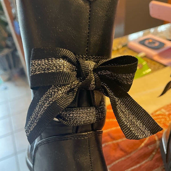 Olive & Edie Black Boots with Ribbon Detail size 12 - Picture 6 of 6